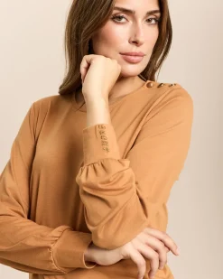 Langarmshirt mit Stickerei Amore