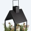 Laterne in Haus-Design mit LED-Kerze