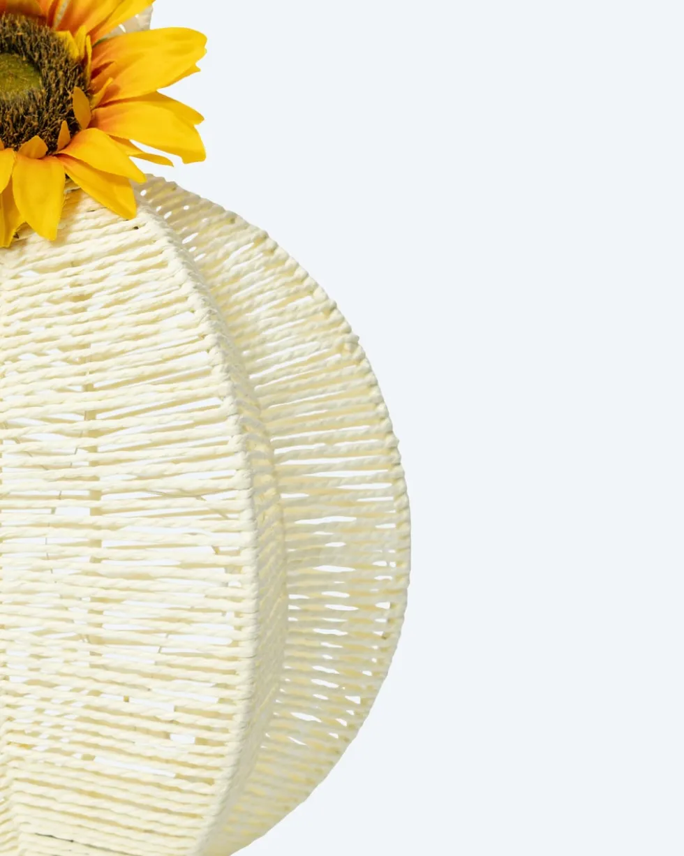 LED Deko-Kürbis mit Sonnenblume