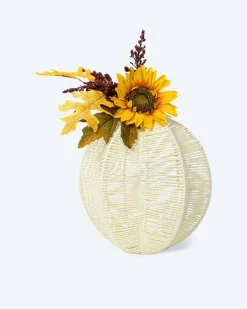 LED Deko-Kürbis mit Sonnenblume