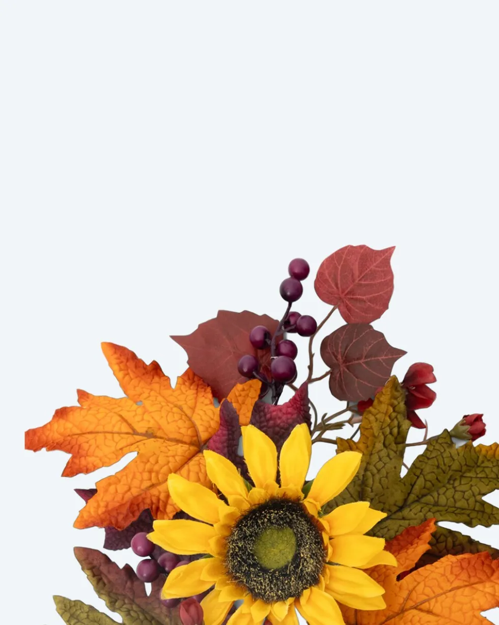 LED-Dekozweige "Herbstdesign Sonnenblume", 2tlg.