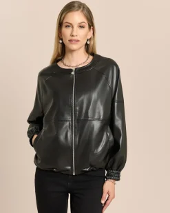 Lederimitat-Jacke