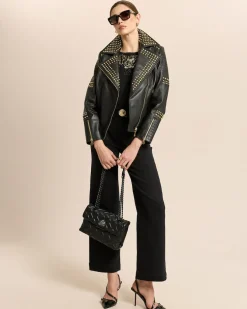 Lederjacke mit Nieten