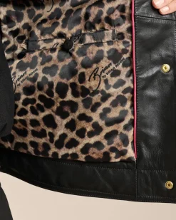 Lederjacke mit Verzierung