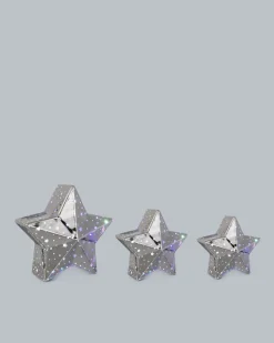 LED-Glassterne, 3tlg.