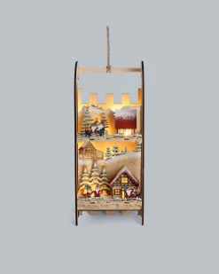 LED-Holzschlitten