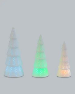 LED-Keramikbäume, 3tlg.