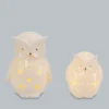 LED Keramik-Eulen, 2tlg.