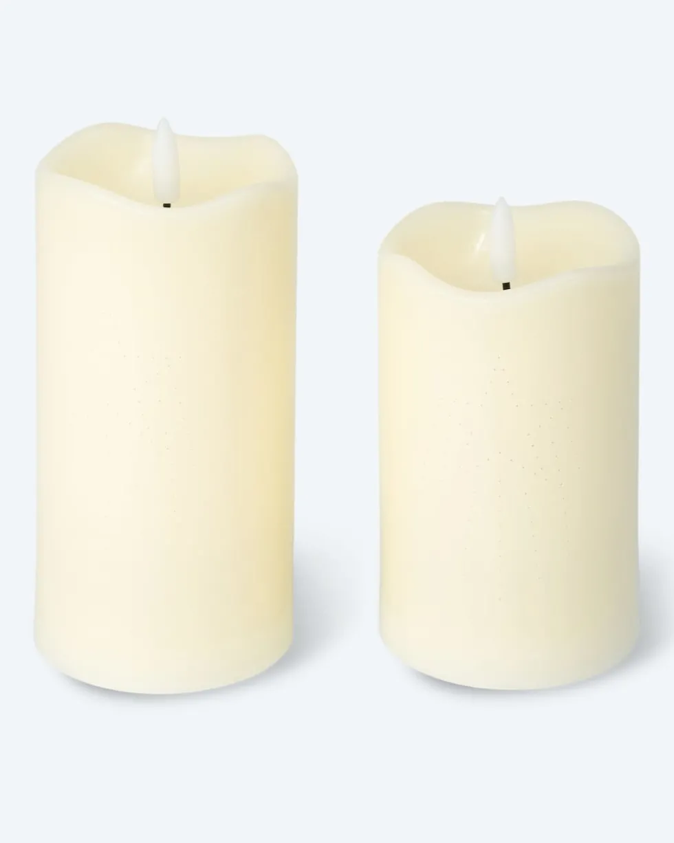 LED-Kerzen mit Filament-Muster, 2tlg.