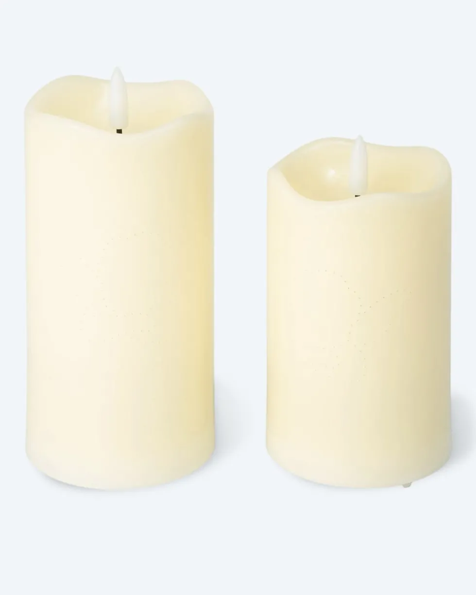 LED-Kerzen mit Filament-Muster, 2tlg.