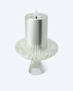 LED-Kerzenständer mit Glashalter, 2tlg.