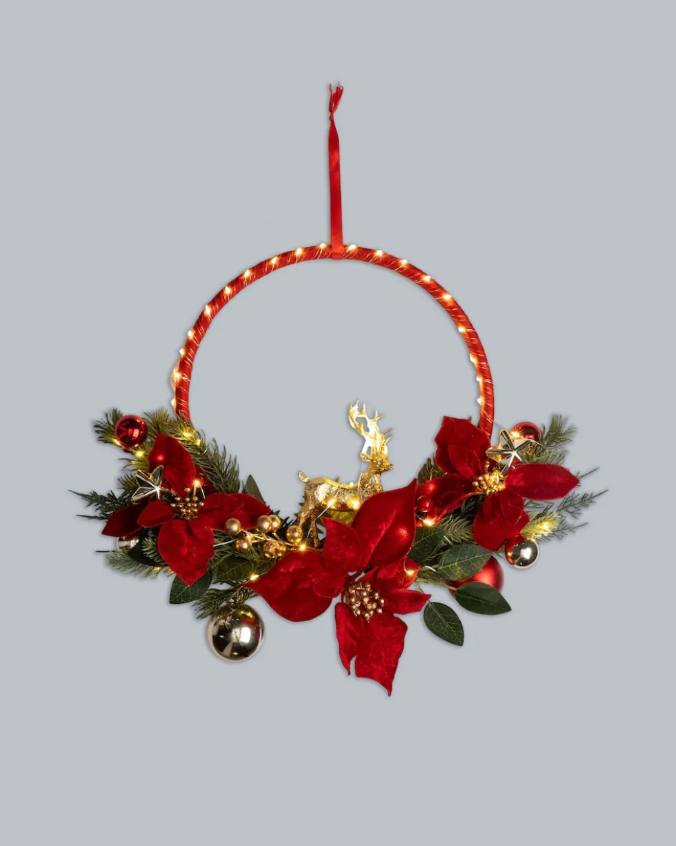 LED-Kranz "Hirsch-Design"