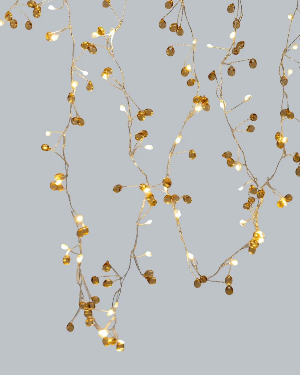 LED-Lichterketten in Perlen-Design, 2tlg.