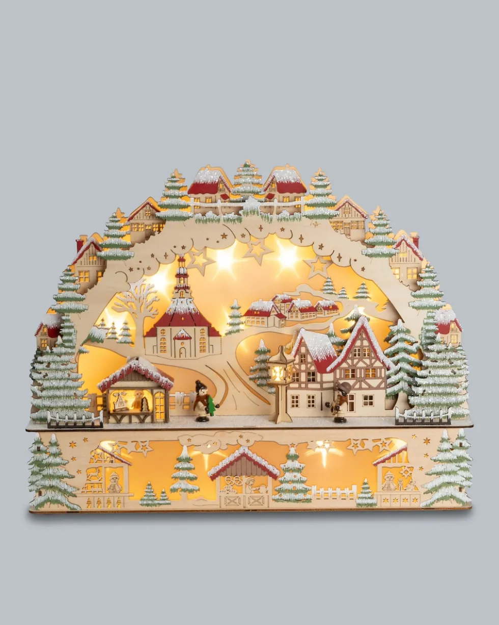 LED Schwibbogen "Weihnachtsdorf"