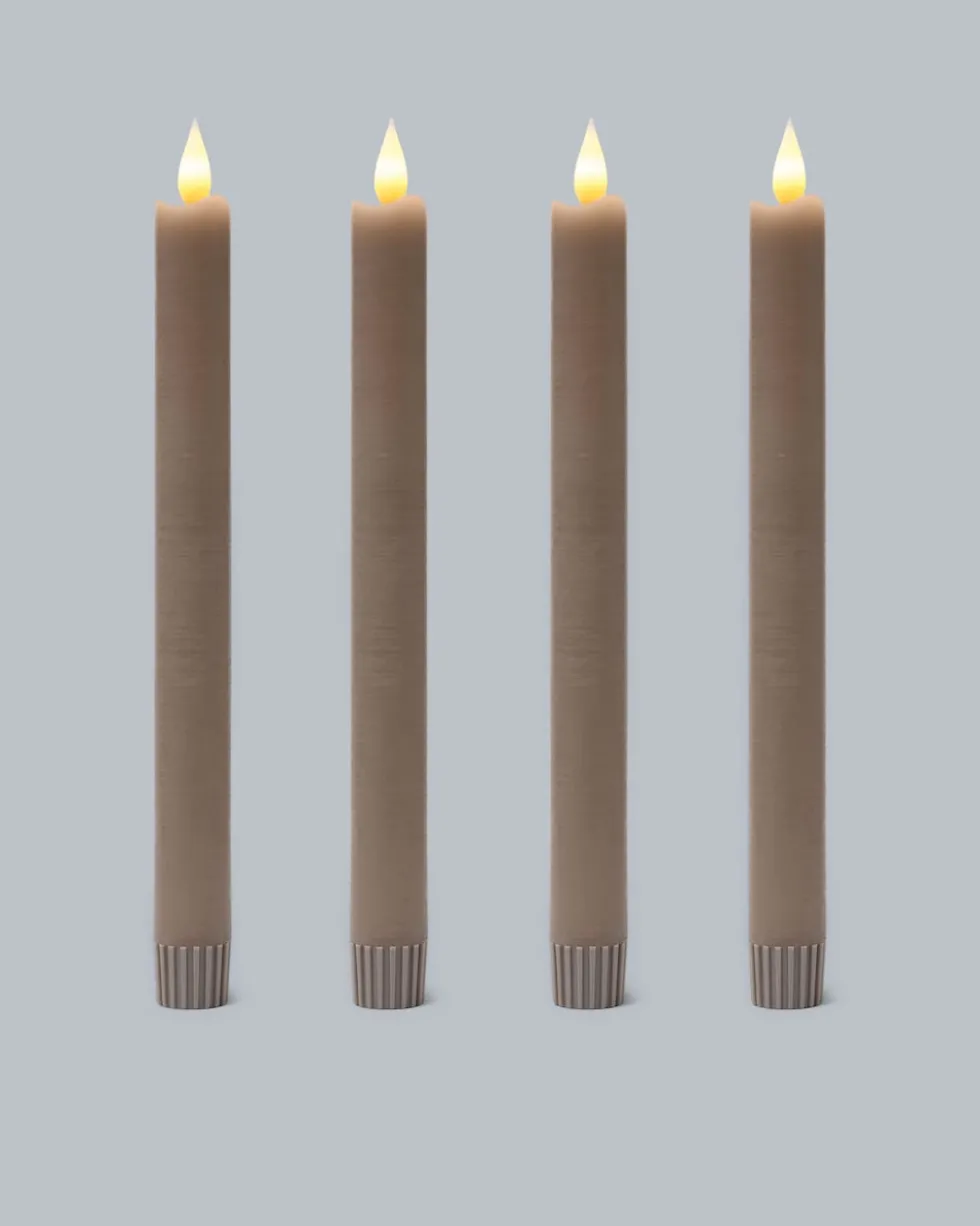 LED-Stabkerzen "Long Shine", 4tlg.