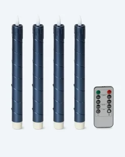 LED-Stabkerzen mit Draht und Fernbedienung, 4tlg.