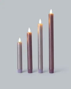 LED-Stabkerzen mit Touch-Flammen, 4tlg.