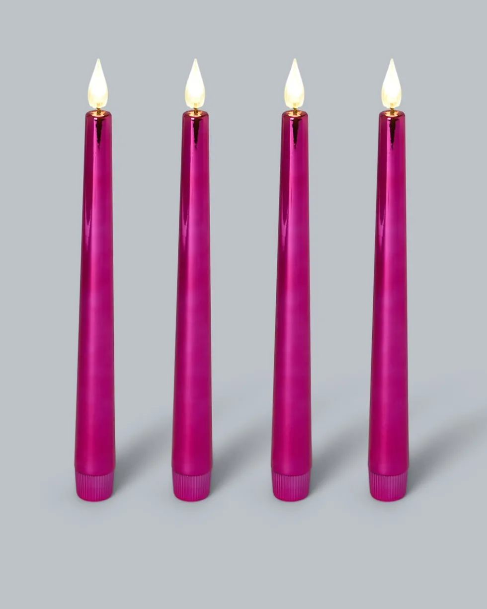 LED-Stabkerzen "Shiny", 4tlg.