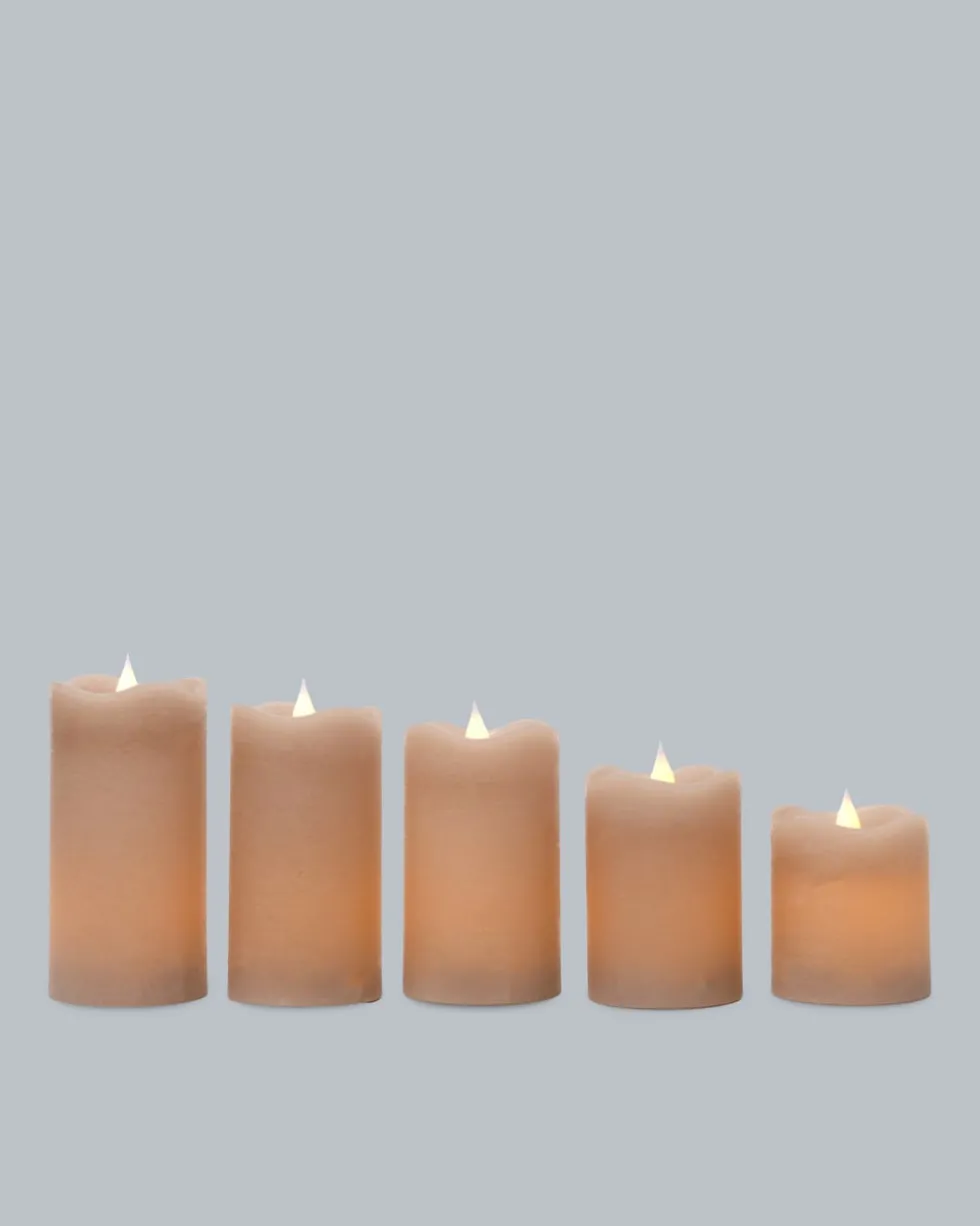 LED-Stumpenkerzen "Long Shine", 5tlg.