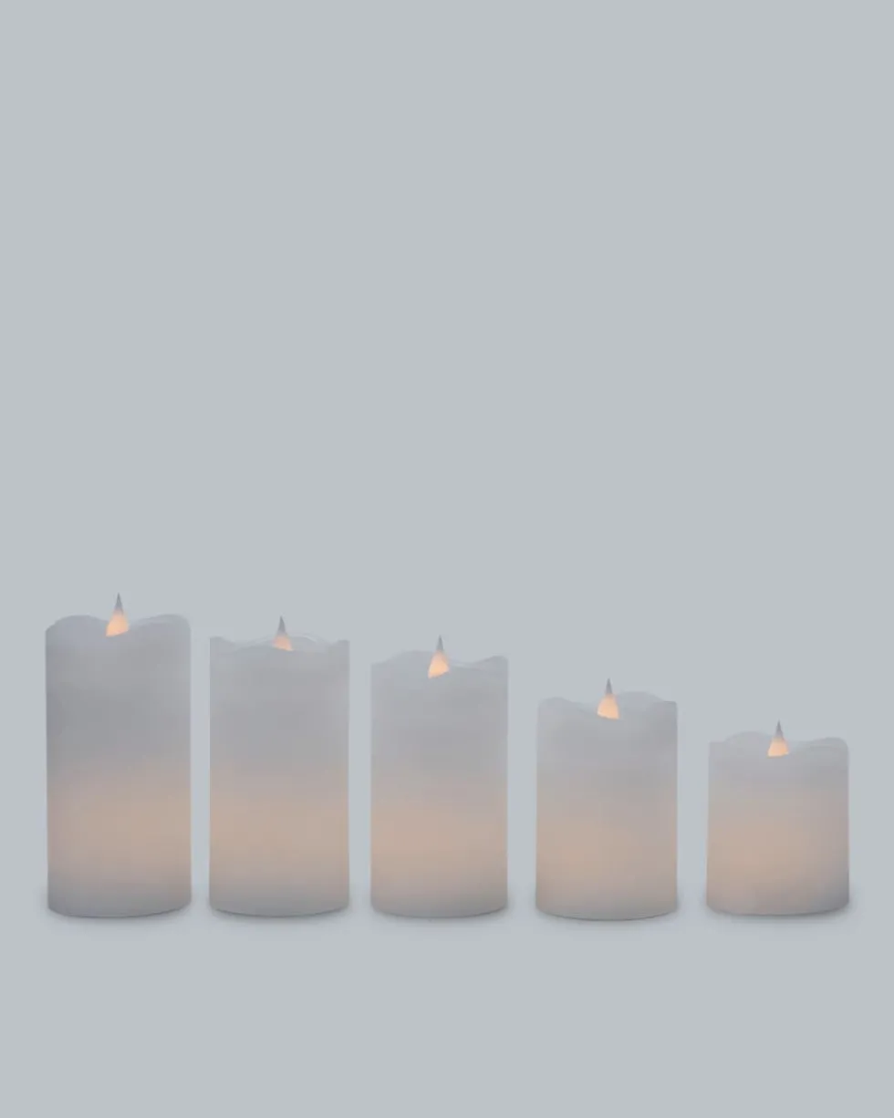 LED-Stumpenkerzen "Long Shine", 5tlg.