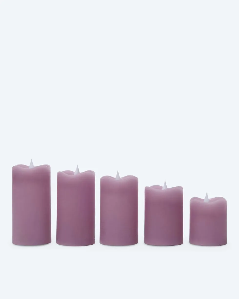 LED-Stumpenkerzen "Long Shine", 5tlg.