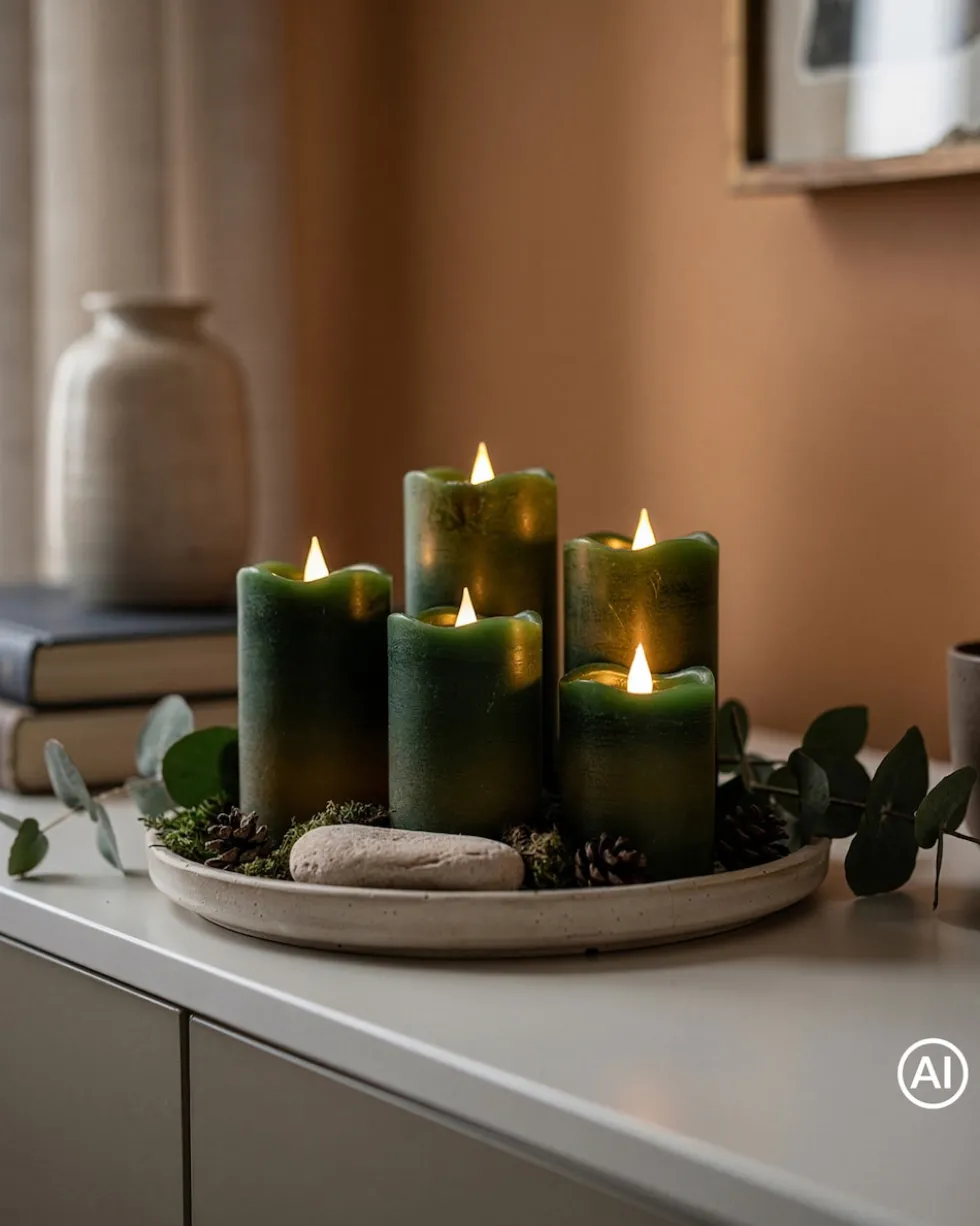 LED-Stumpenkerzen "Long Shine", 5tlg.