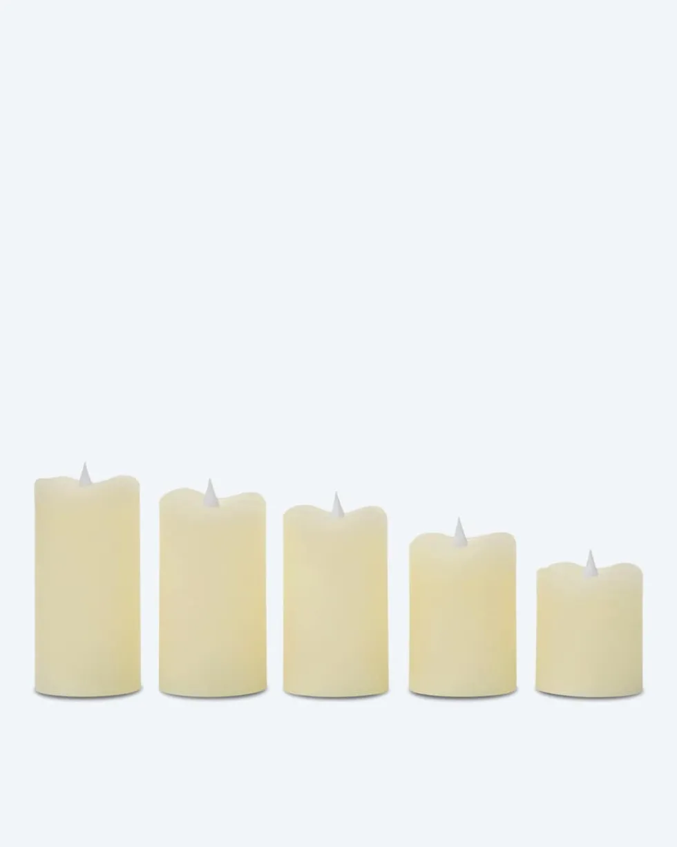 LED-Stumpenkerzen "Long Shine", 5tlg.