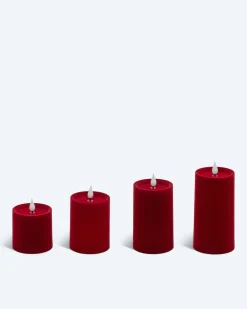 LED-Stumpenkerzen-Set, 4tlg.