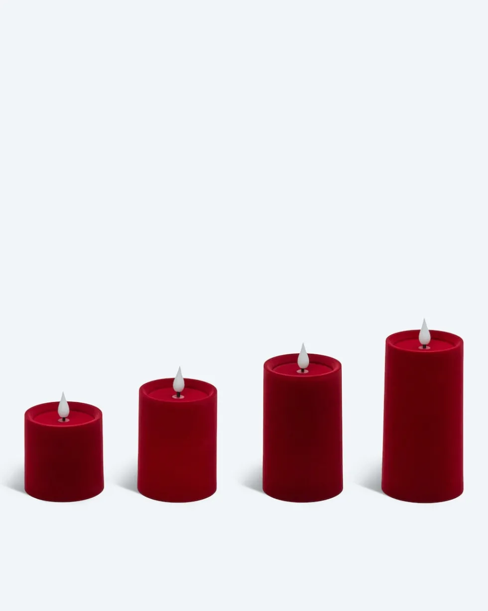 LED-Stumpenkerzen-Set, 4tlg.