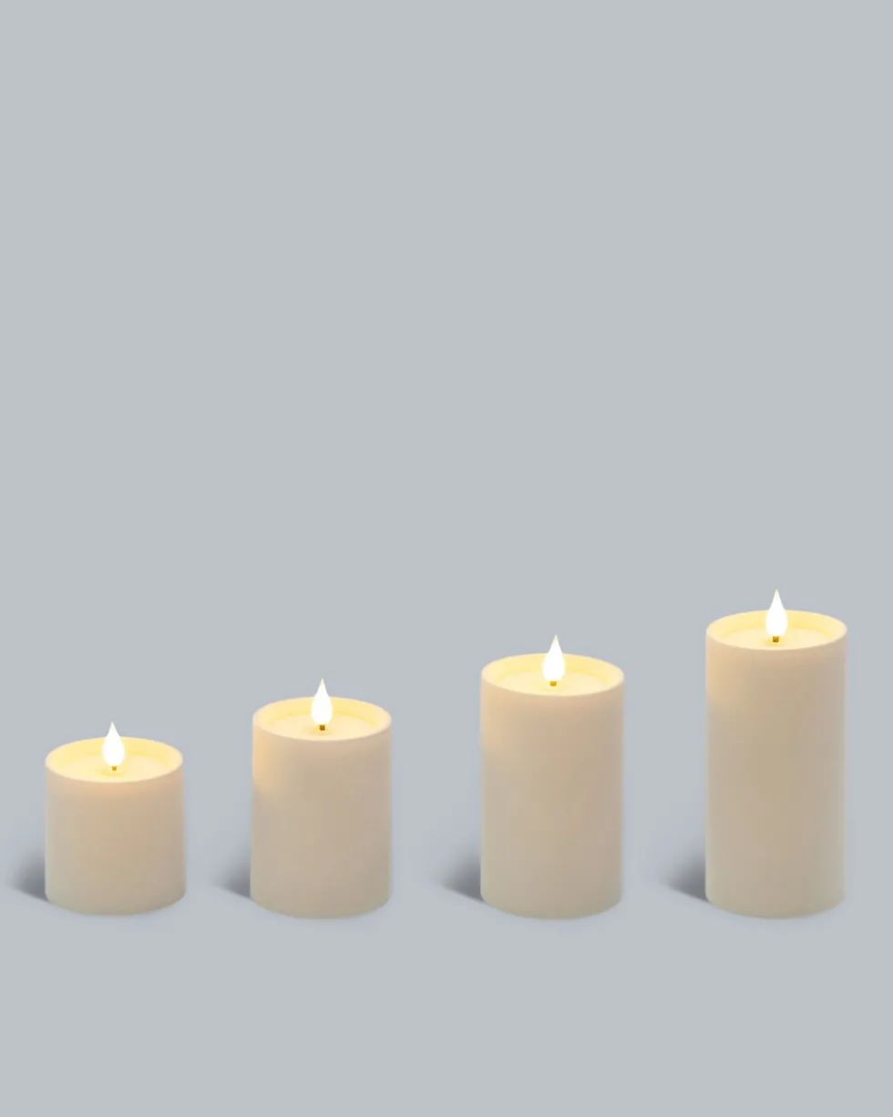 LED-Stumpenkerzen-Set, 4tlg.