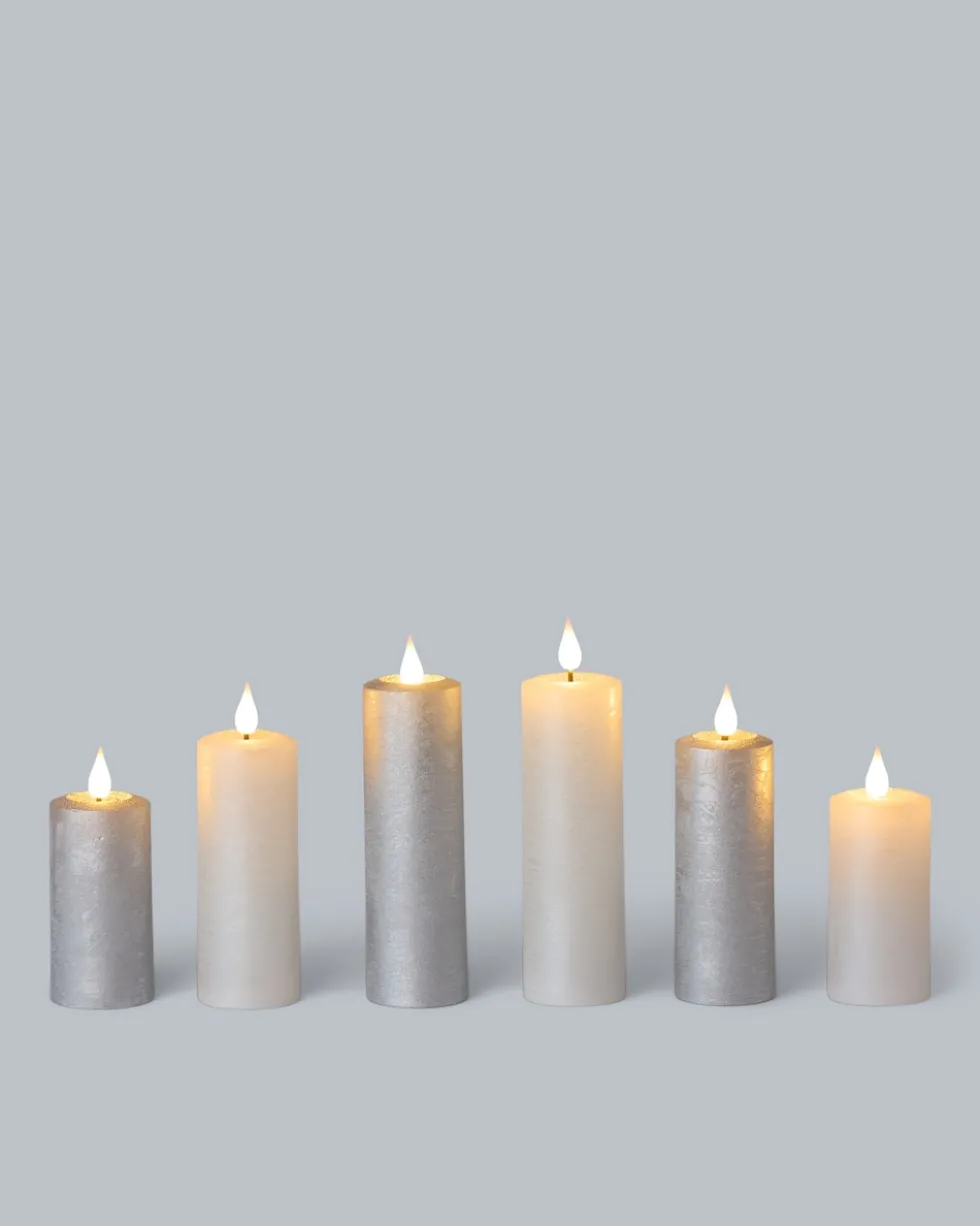 LED-Votivkerzen mit Touch-Flammen, 6tlg.
