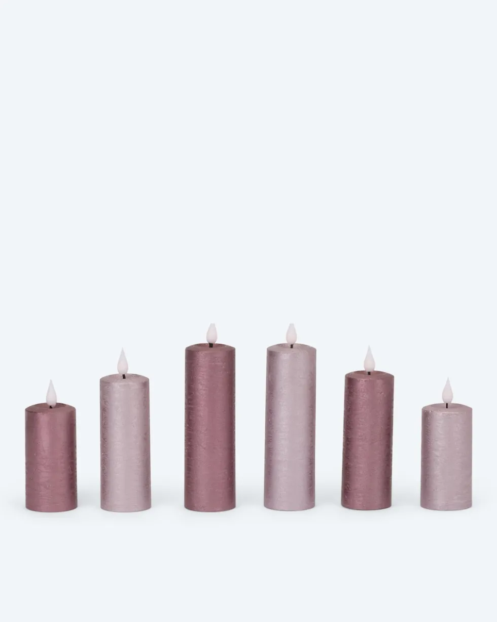 LED-Votivkerzen mit Touch-Flammen, 6tlg.