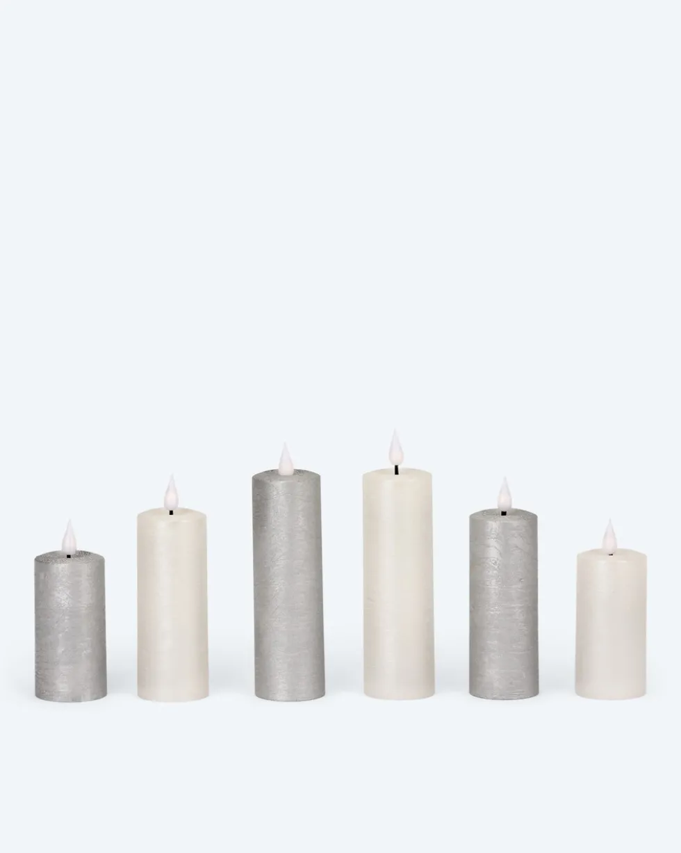 LED-Votivkerzen mit Touch-Flammen, 6tlg.