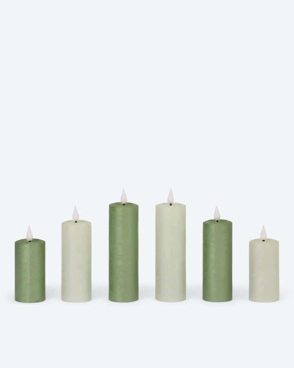 LED-Votivkerzen mit Touch-Flammen, 6tlg.