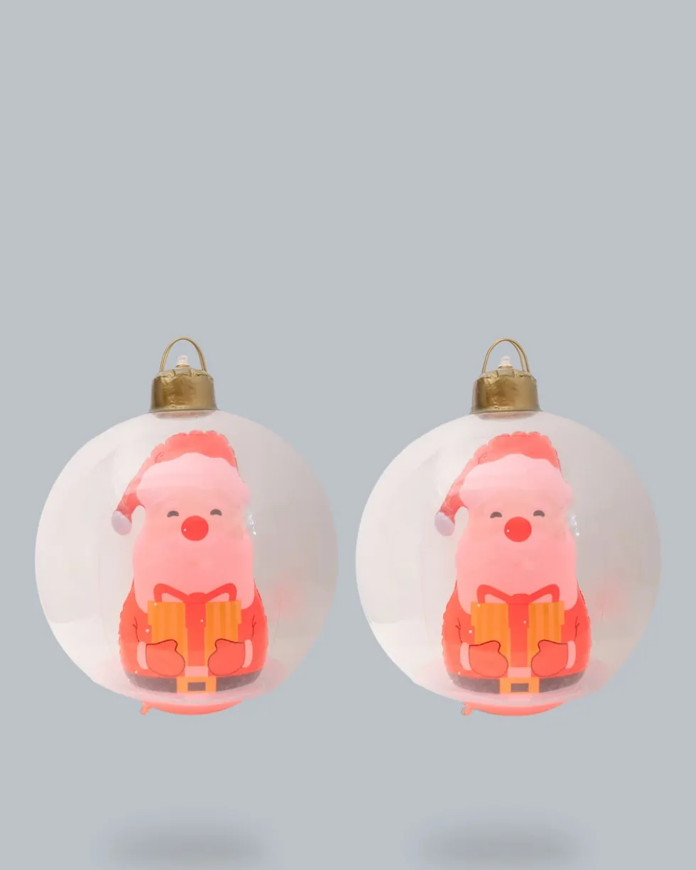 LED-Weihnachtskugeln, 2tlg.
