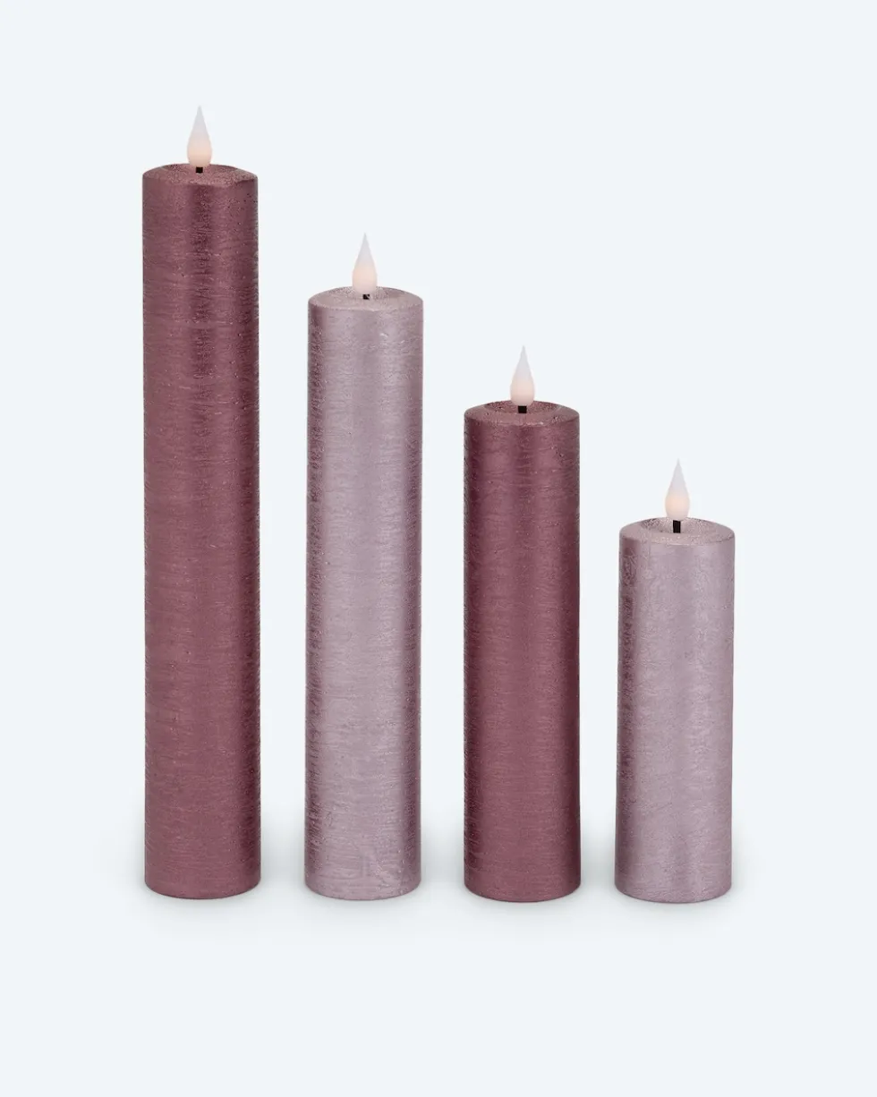 LED-XXL-Kerzen mit Touch-Flammen, 4tlg.