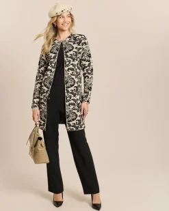 Longcardigan mit Ornament