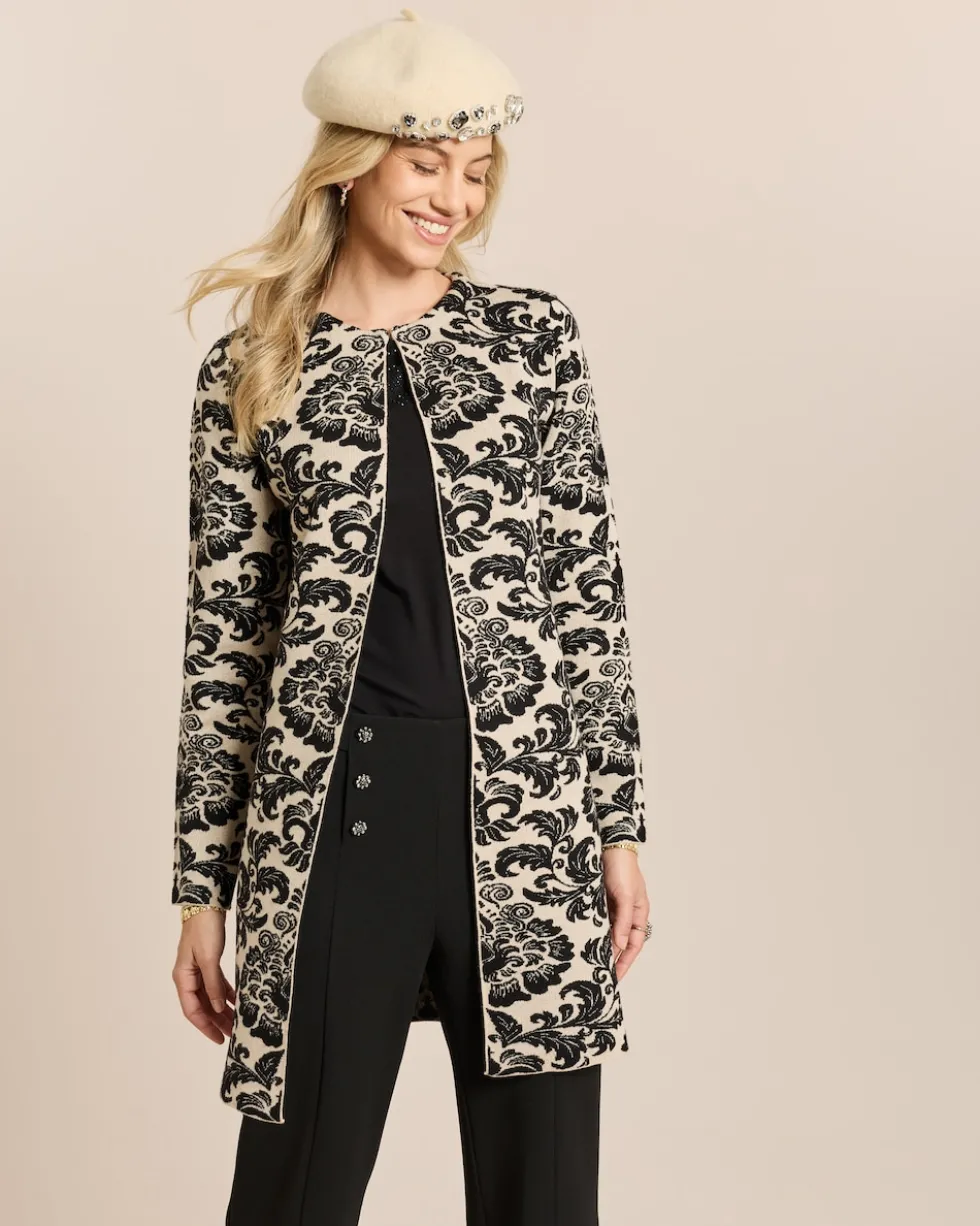 Longcardigan mit Ornament