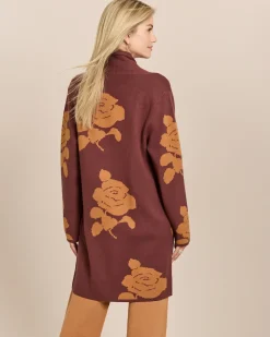 Longcardigan mit Rosen