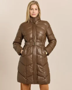 Longjacke gesteppt mit Webpelz