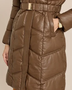 Longjacke gesteppt mit Webpelz