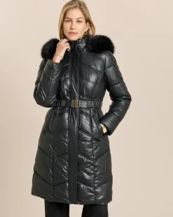 Longjacke gesteppt mit Webpelz