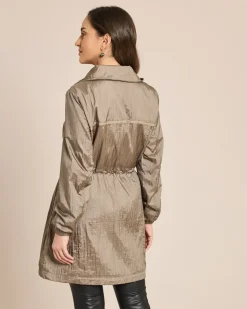 Longjacke in Crinkle-Optik