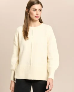 Longpullover mit Kapuzenschal