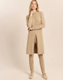 Longpullover mit Schlitz