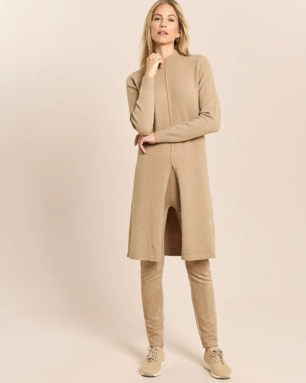 Longpullover mit Schlitz