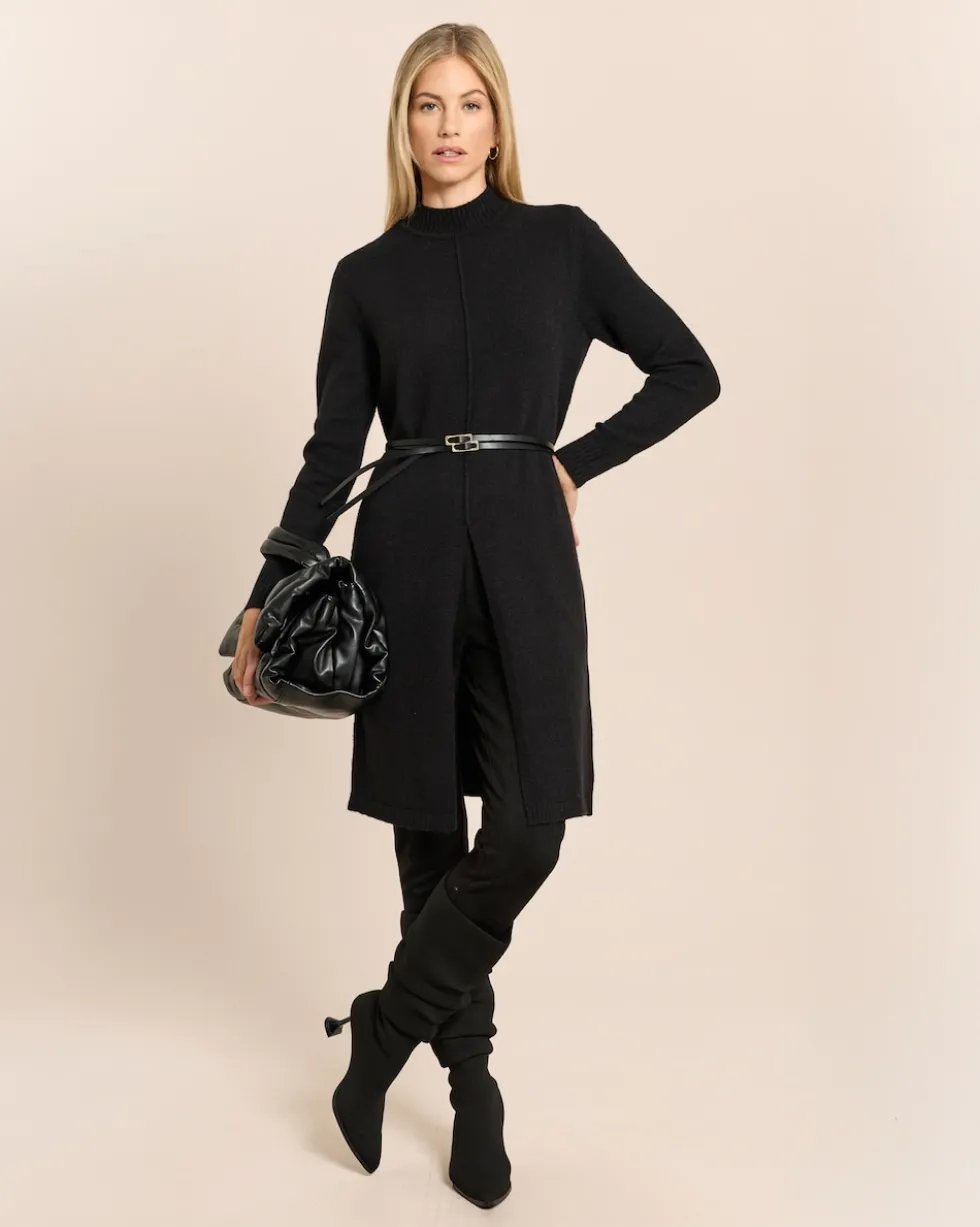 Longpullover mit Schlitz