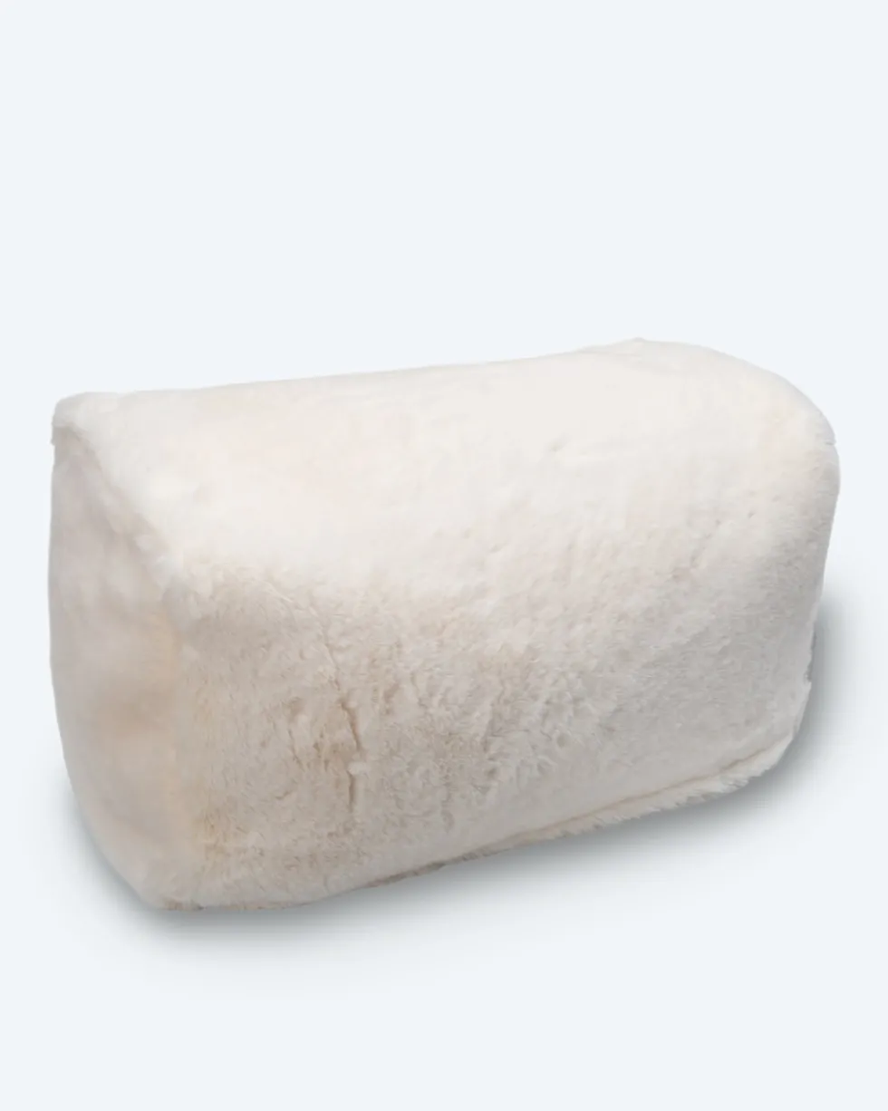 Loungepouf in Kaninchenfell-Optik
