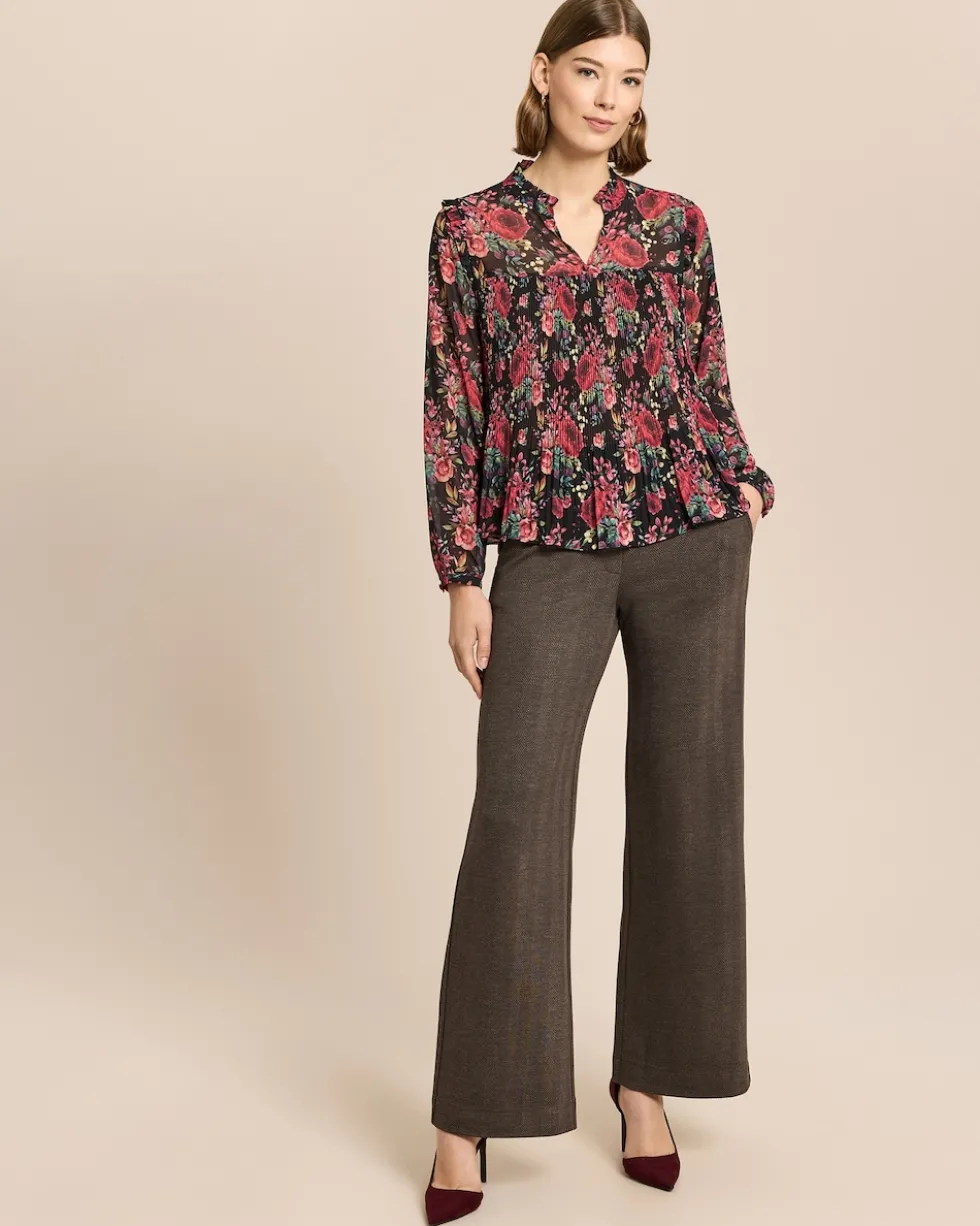 Marlenehose aus Strukturstoff
