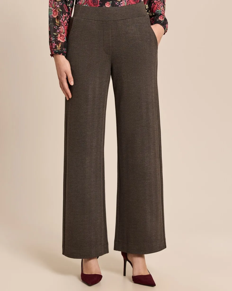 Marlenehose aus Strukturstoff